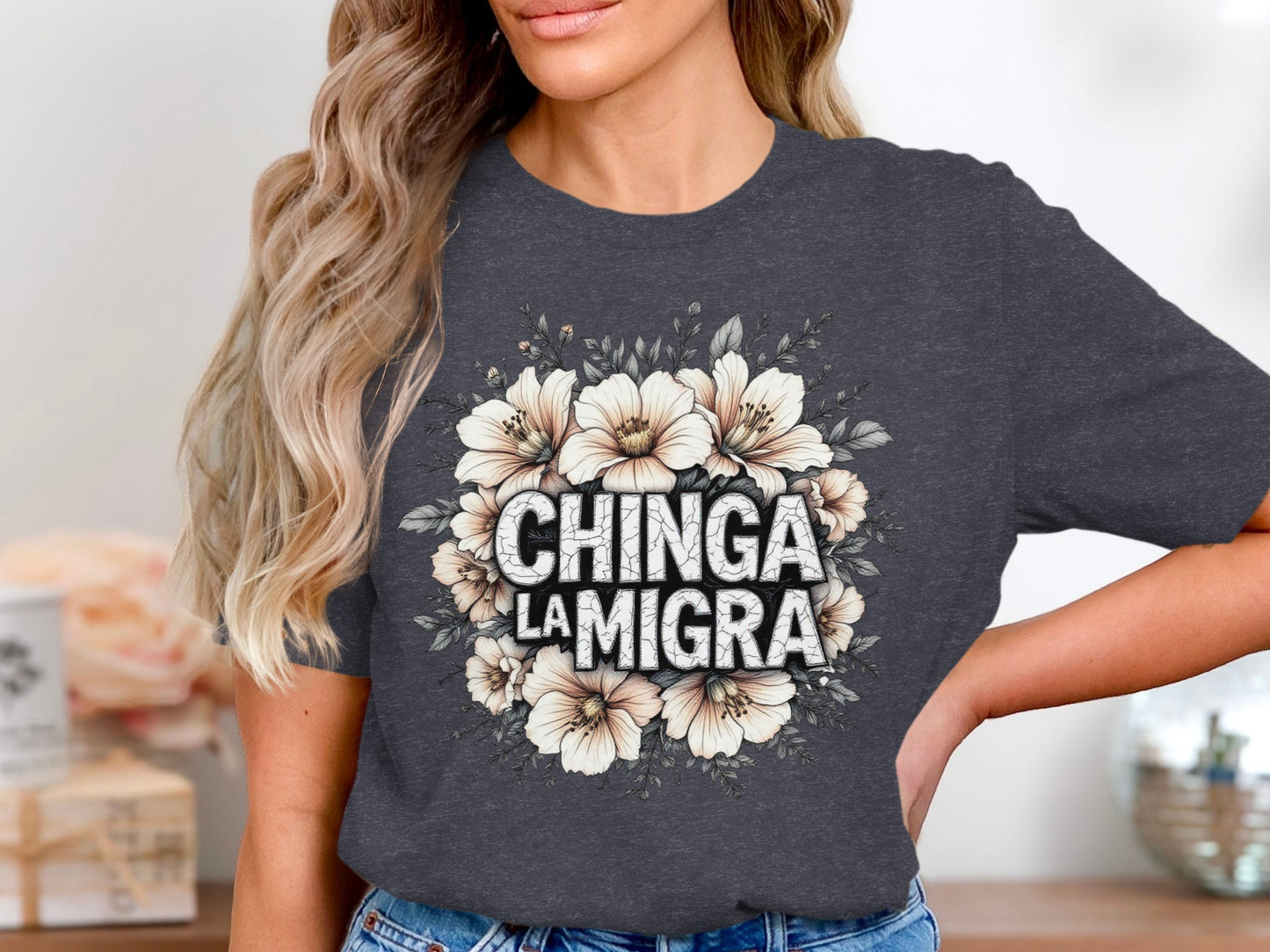 Chinga La Migra Floral Graphic Statement product type
