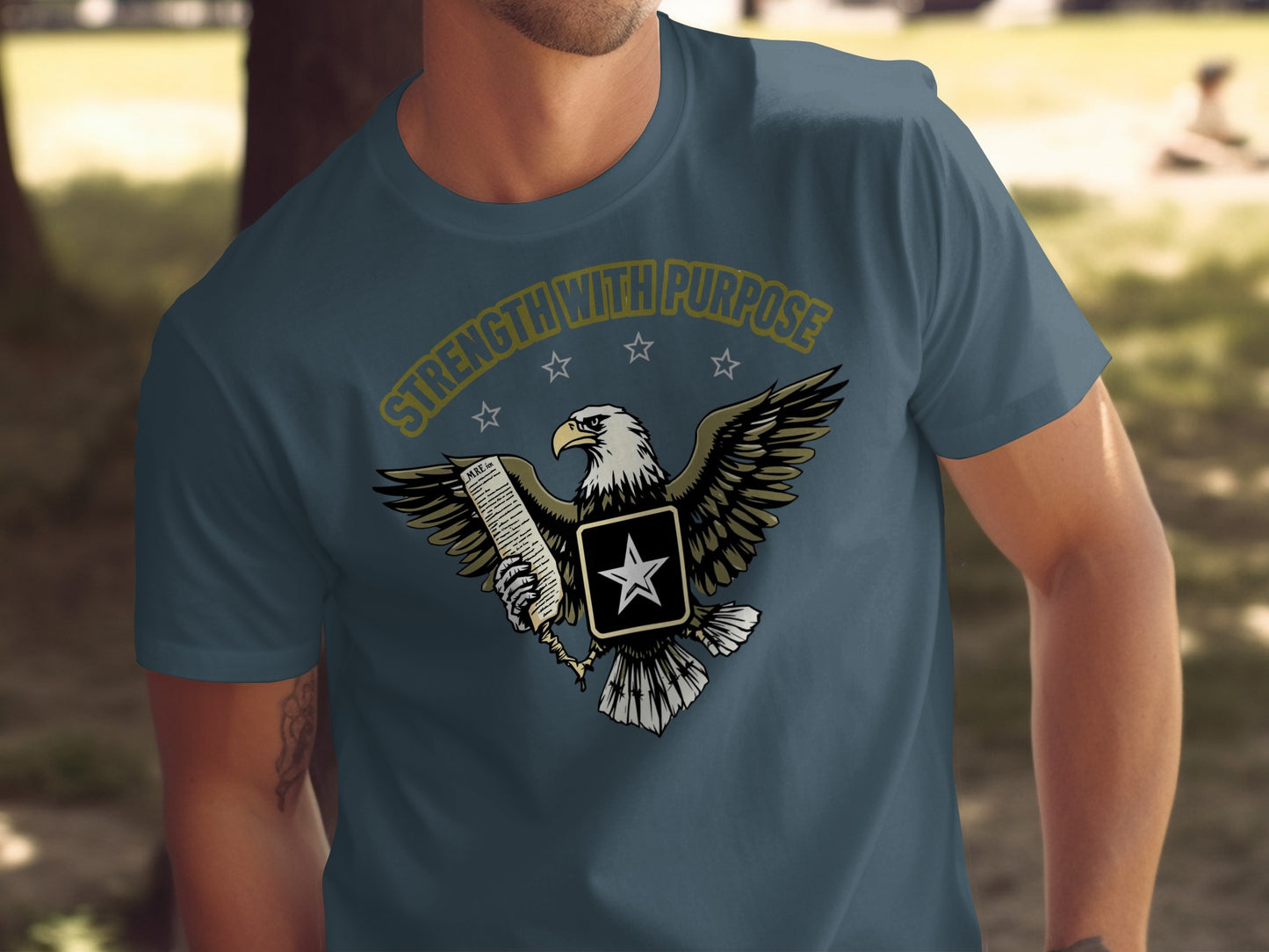 Strength With Purpose Eagle T-Shirt for Motivated Individuals