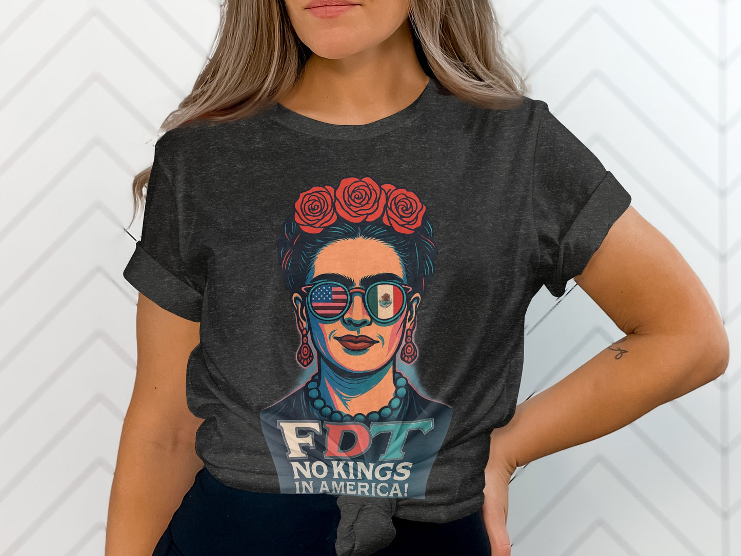 Frida No Kings in America Graphic Tee shirt product