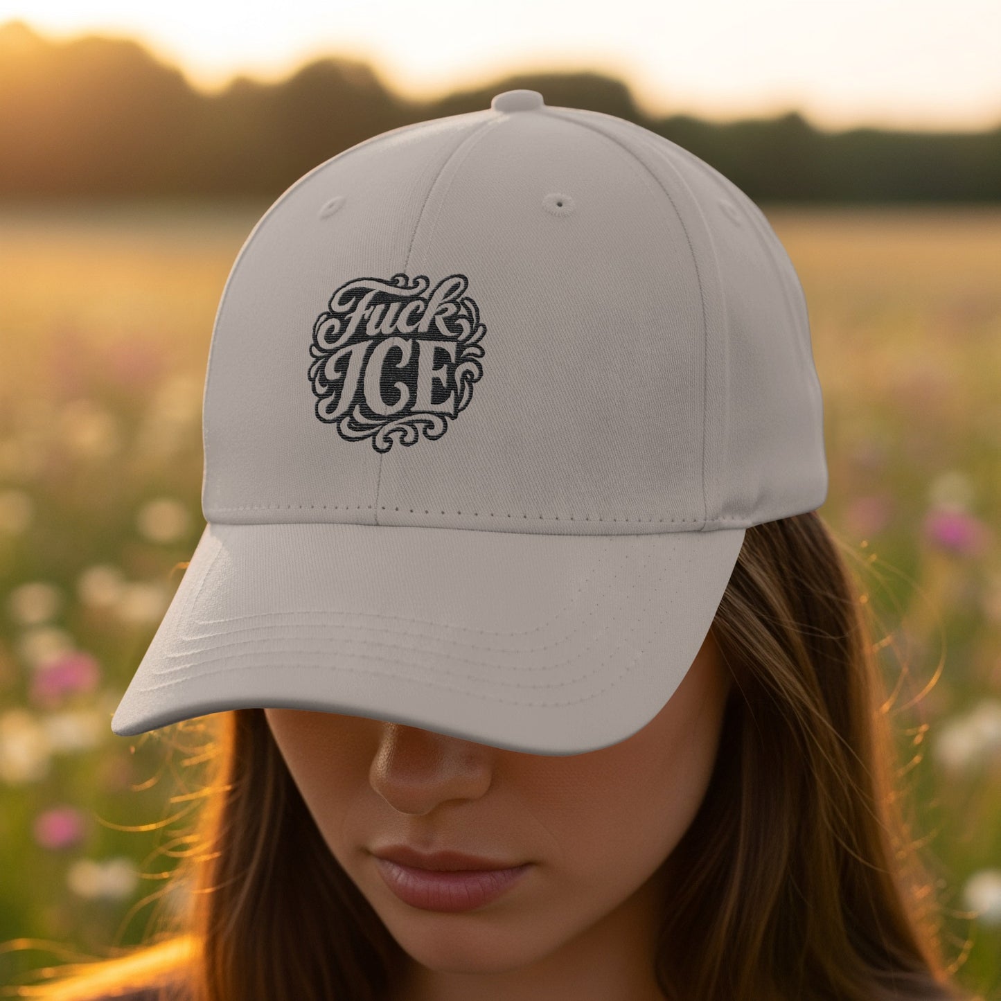 Fuck ICE Script Front Embroidery Hat product
