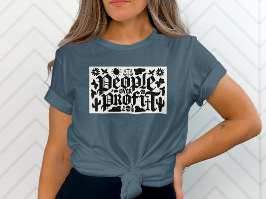 People Over Profit Stylish Tee for Advocates