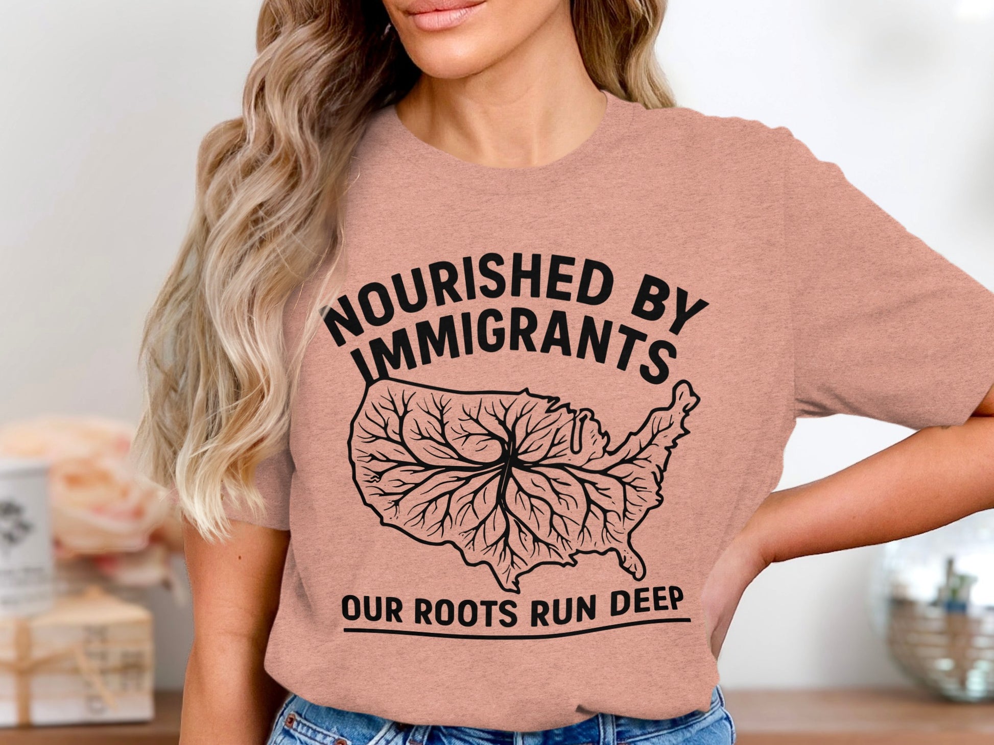 Nourished by Immigrants Our Roots Run Deep T-shirt product