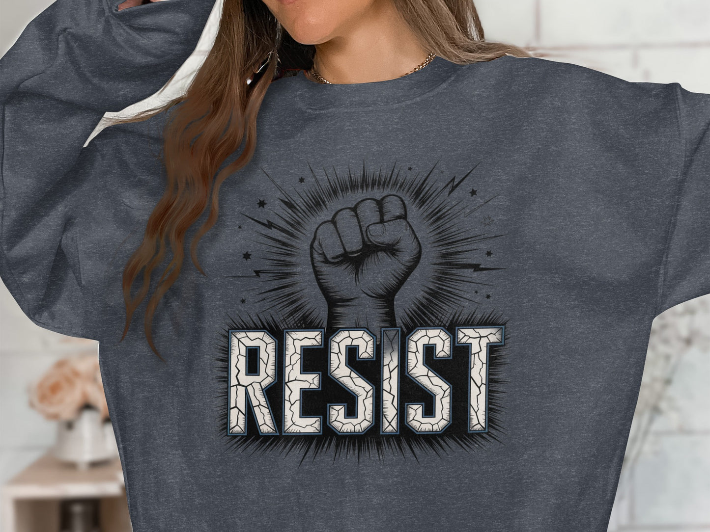 Empowerment Themed Resist Fighter Apparel Product