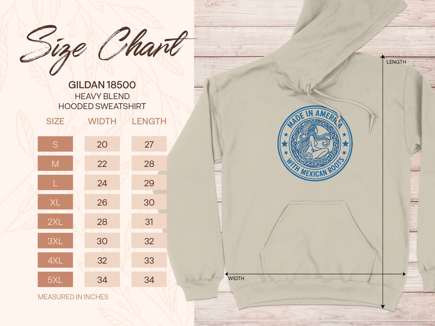 Made in America with Mexican Roots Hooded Sweatshirt product
