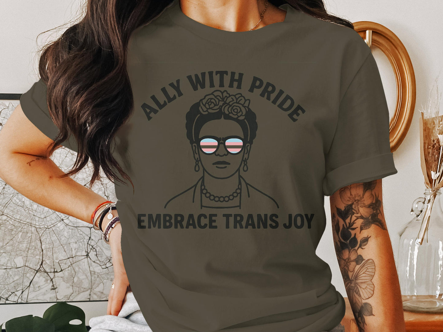 Ally with Pride Embrace Trans Joy Graphic T-shirt