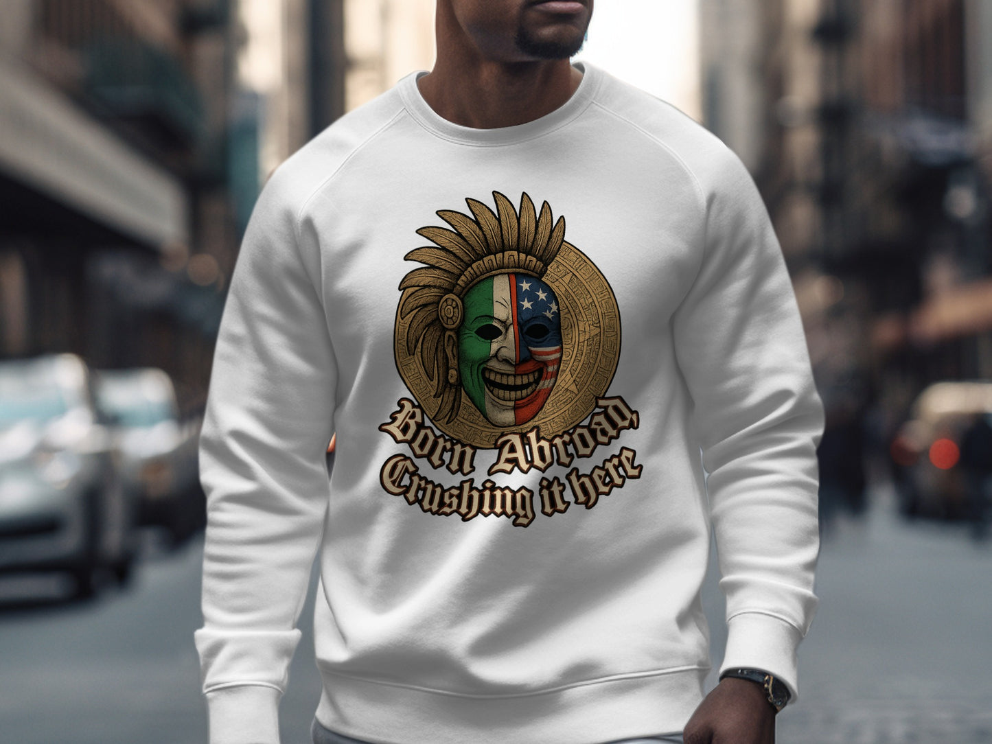 Born Abroad Crushing it Here Printed Sweatshirt product