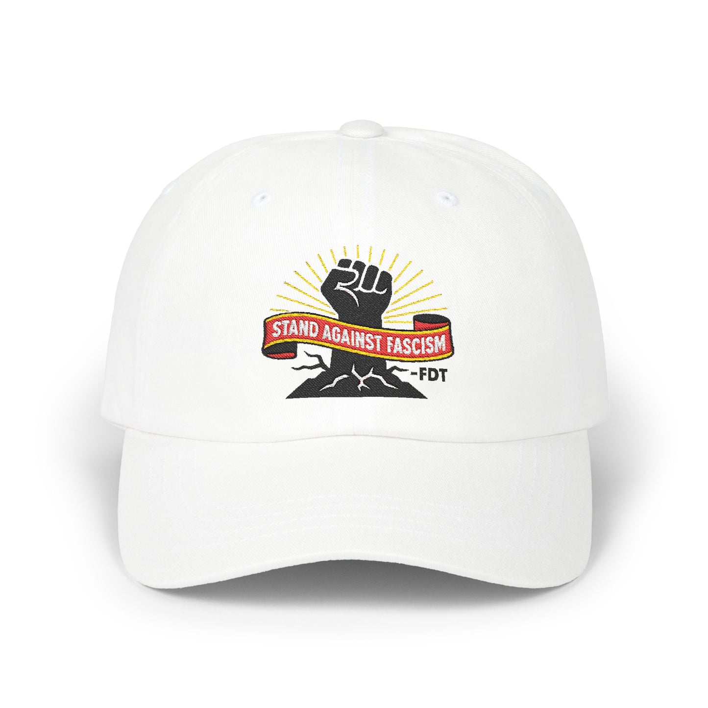 Embroidered Hat Protest No Kings IN America, Resist Anti Fascism Hat