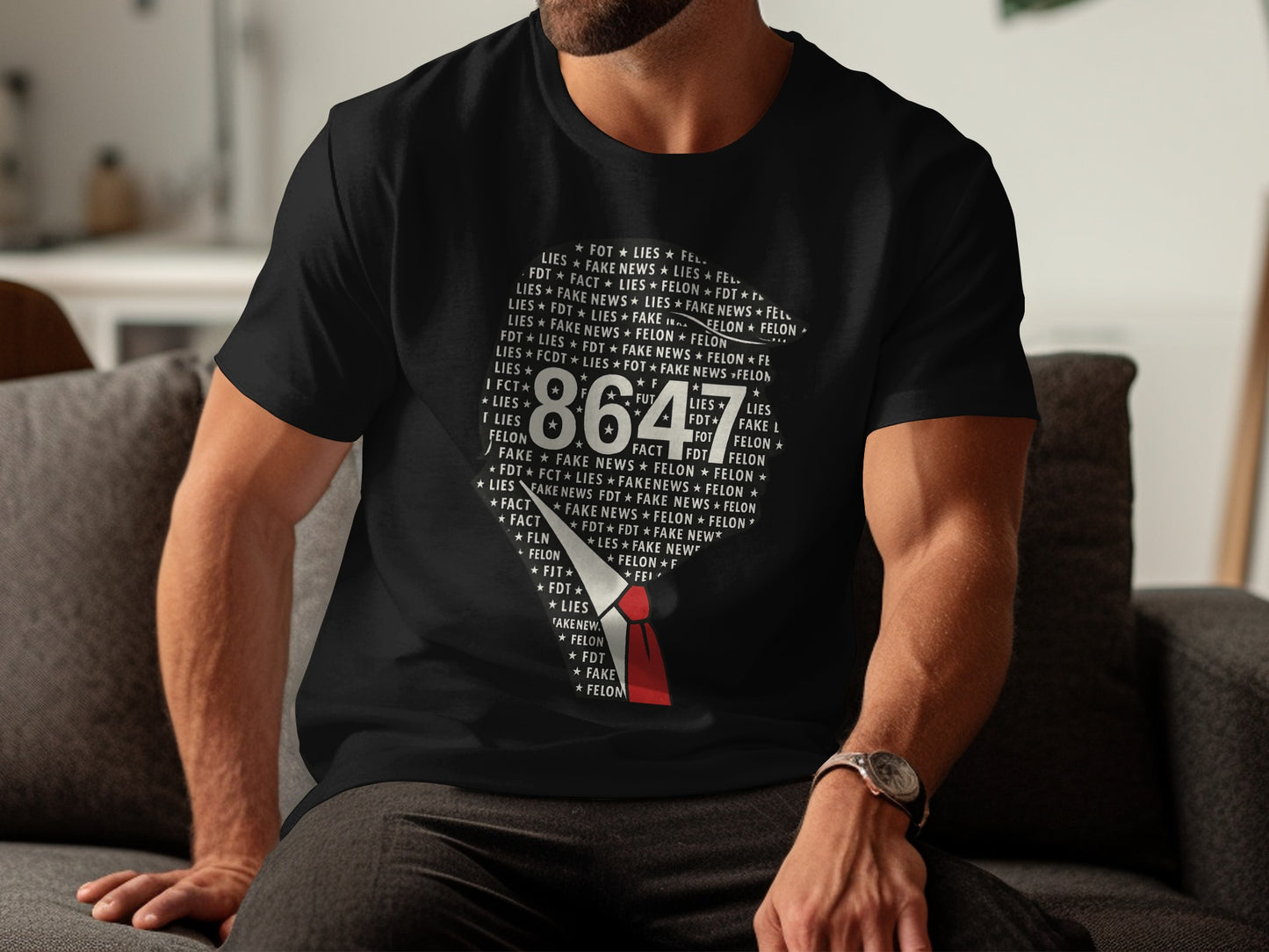 Bold Graphic Statement Black Shirt product