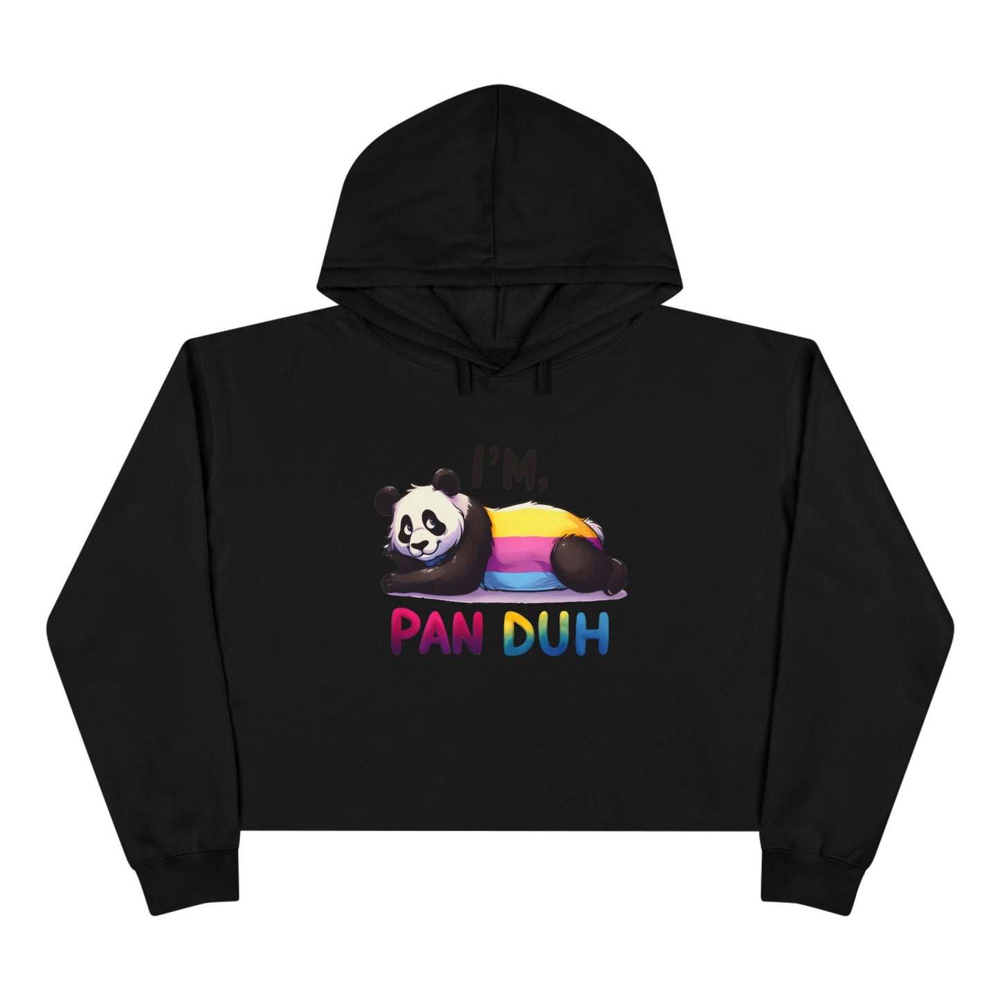Pride Crop Hoodie Cute Panda| LGBTQ+ Apparel, Funny Sweatshirt, Casual Streetwear, Great for Gifts, Cozy Fashion