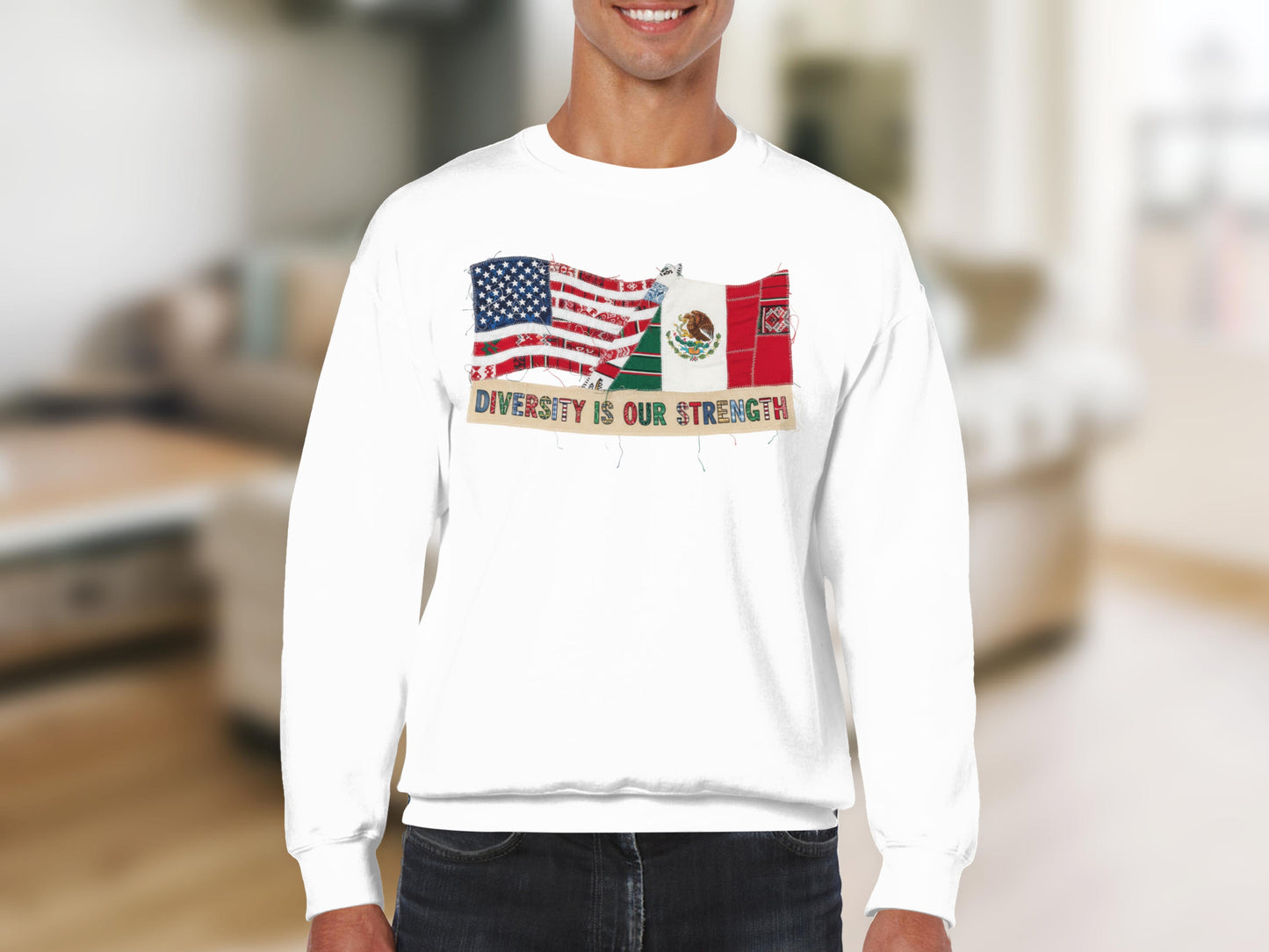 Diversity is Our Strength flag print sweatshirt