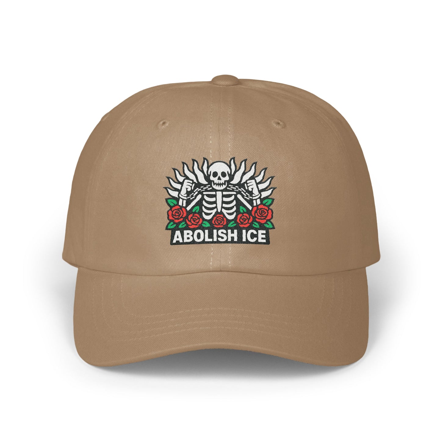 Abolish ICE Skeleton and Roses Adjustable Cap product