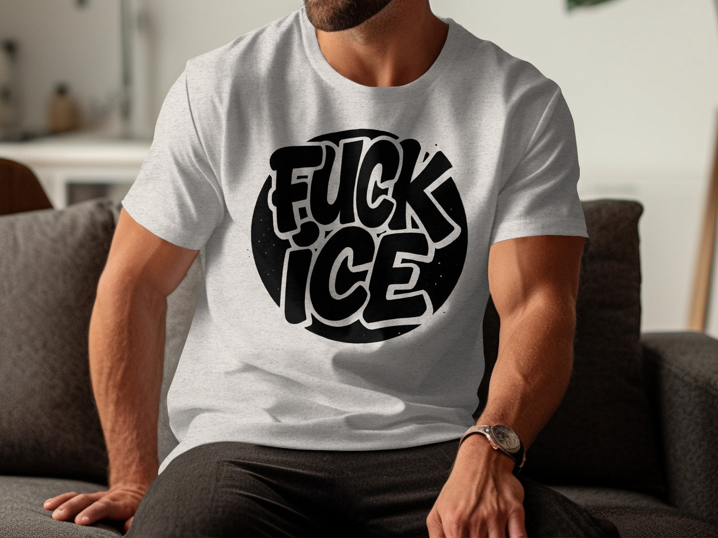 Bold Statement Fuck Ice Graphic Shirt product