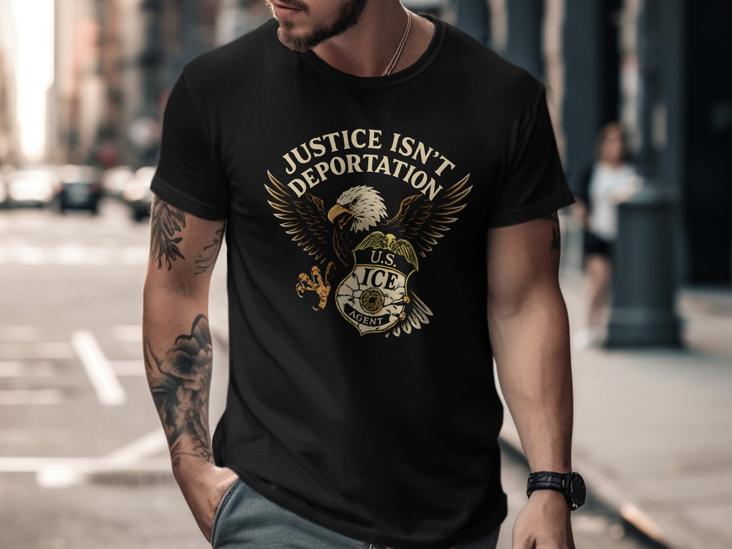 Justice Isn't Deportation U.S. ICE Agent T-Shirt product