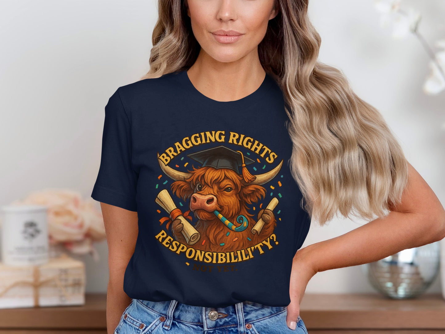 Bragging Rights Responsibility Funny Graduation Shirt product type