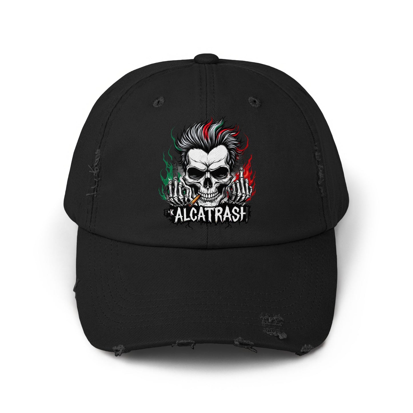 Edgy Skull Design Alcatrash Adjustable Hat product