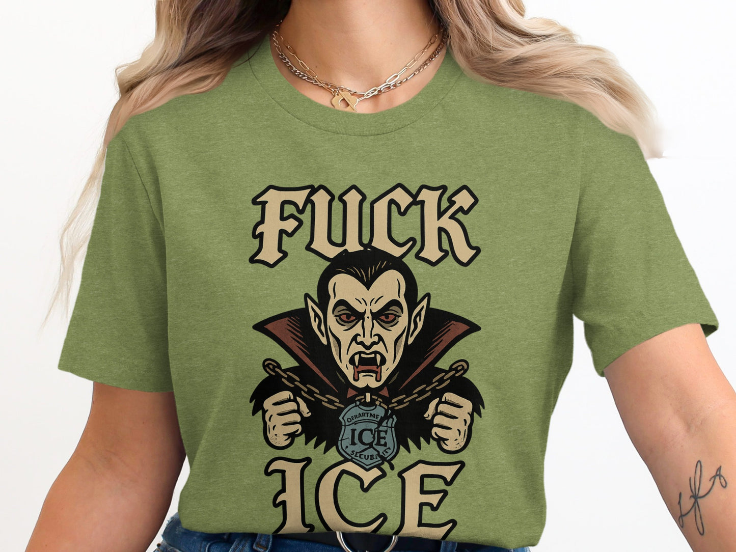 Fuck ICE Vampire Graphic T-Shirt product