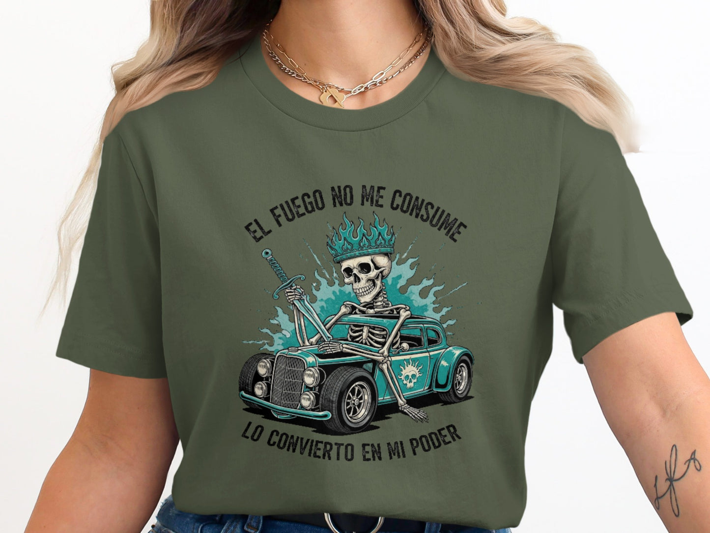 El Fuego No Me Consume Car Skeleton Graphic product