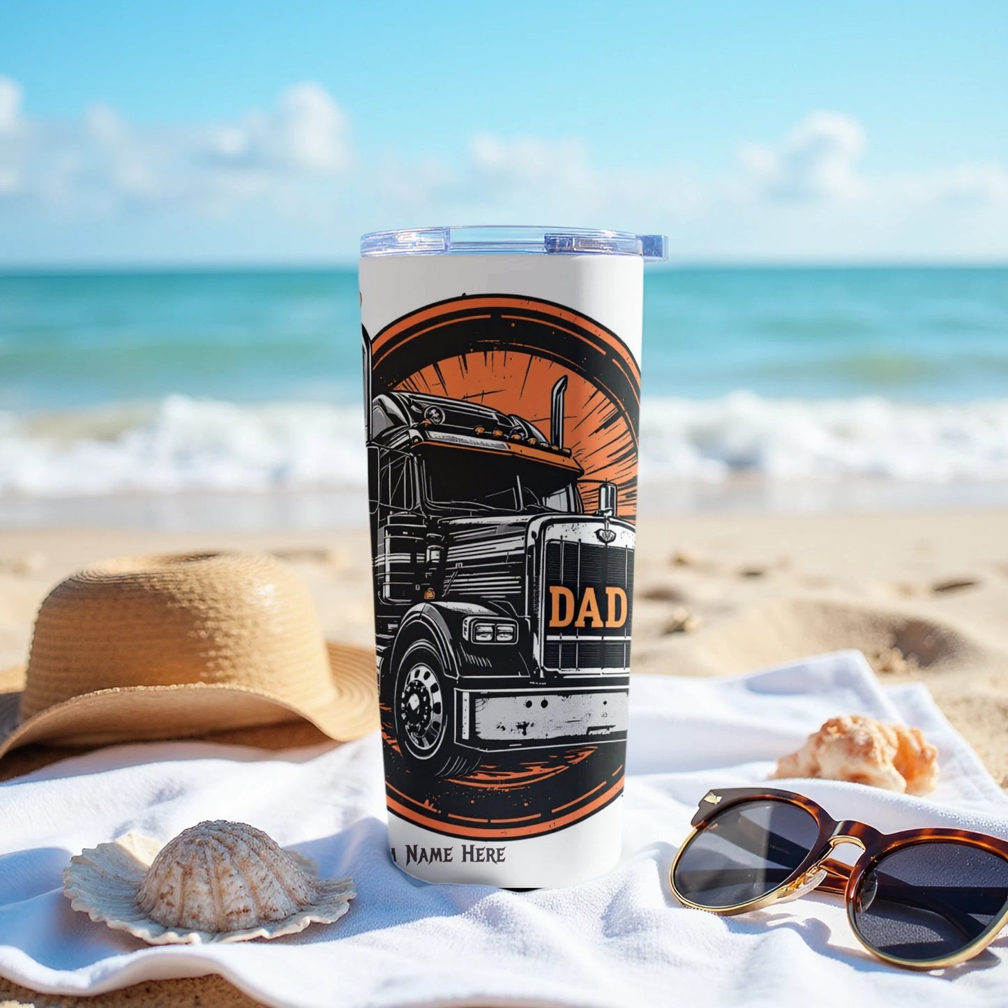 Personalized Dad Truck Design Tumbler Drinkware product