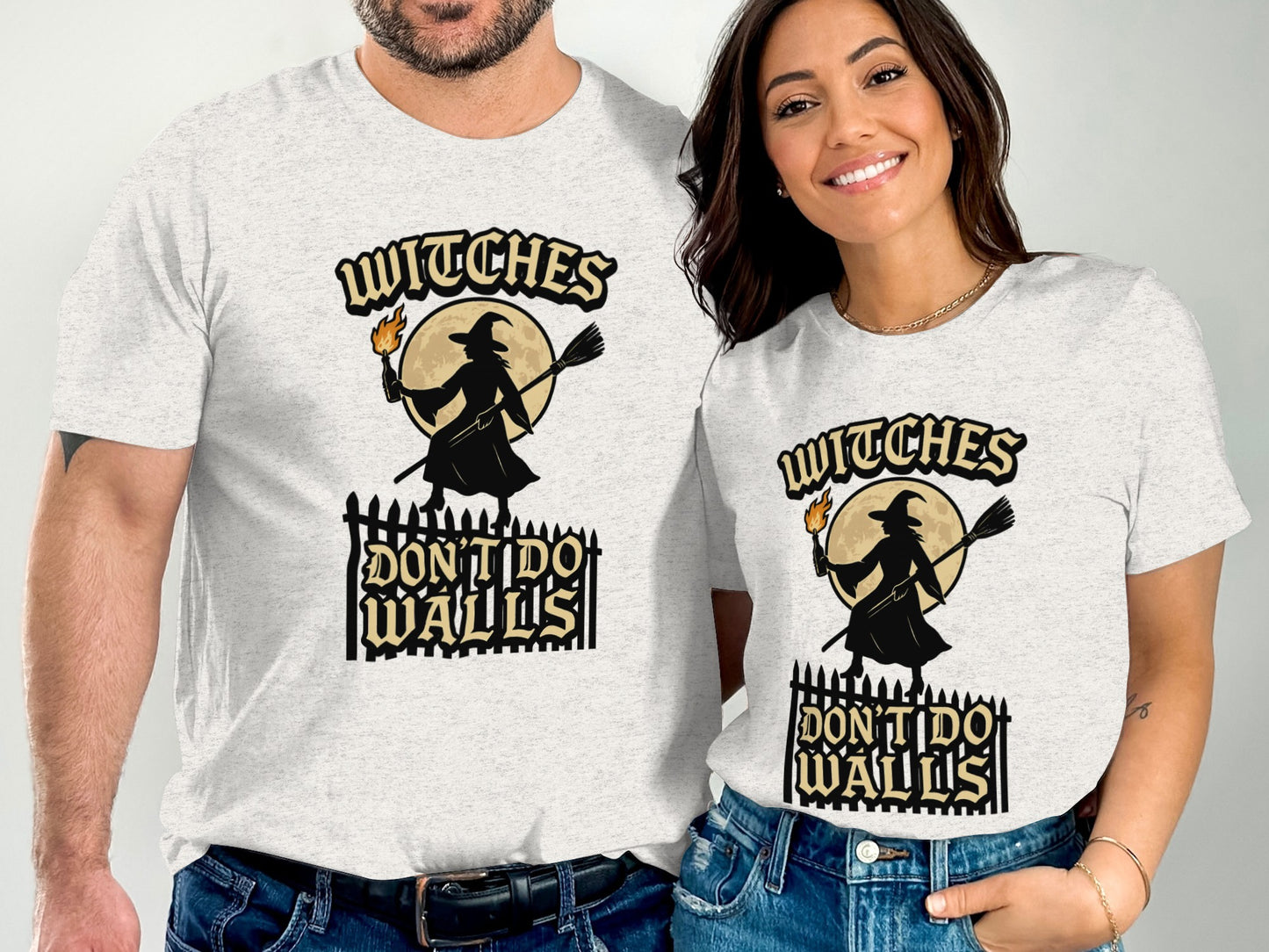 Witches Don't Do Walls Matching Grey T-shirt product