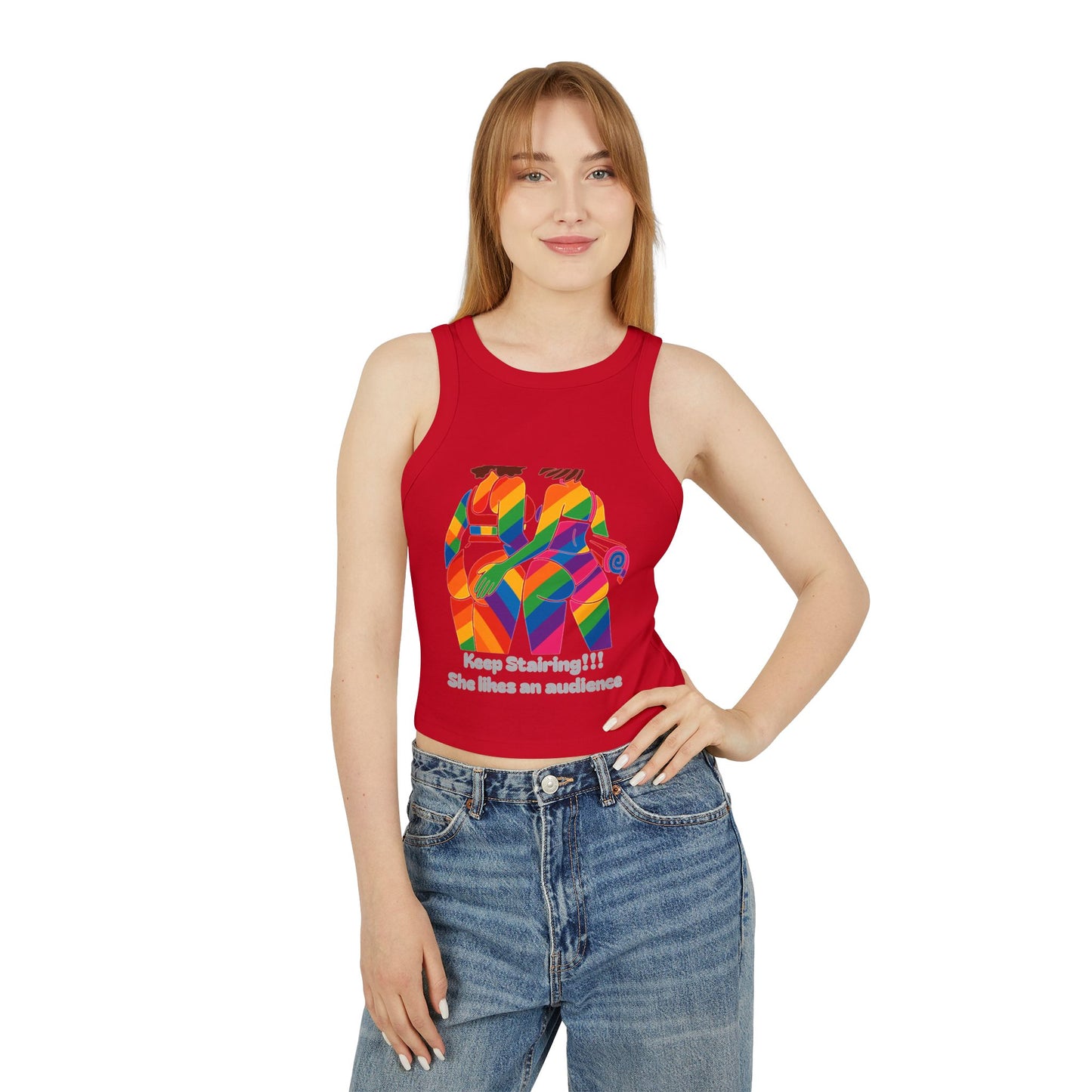 Pride tank top Vibrant Art Racerback Tank, Colorful Summer Top, LGBTQ+ Pride Apparel, Festival Wear, Casual Summer Outfit, Unique Gift Idea
