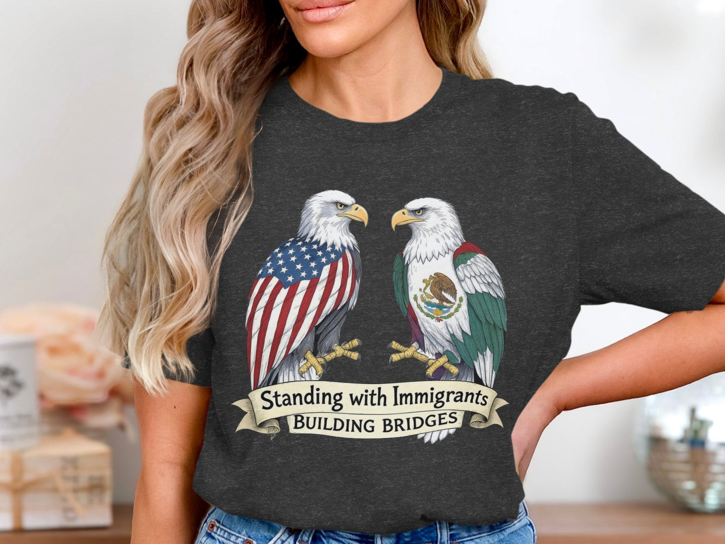 Standing with Immigrants Building Bridges T-shirt product