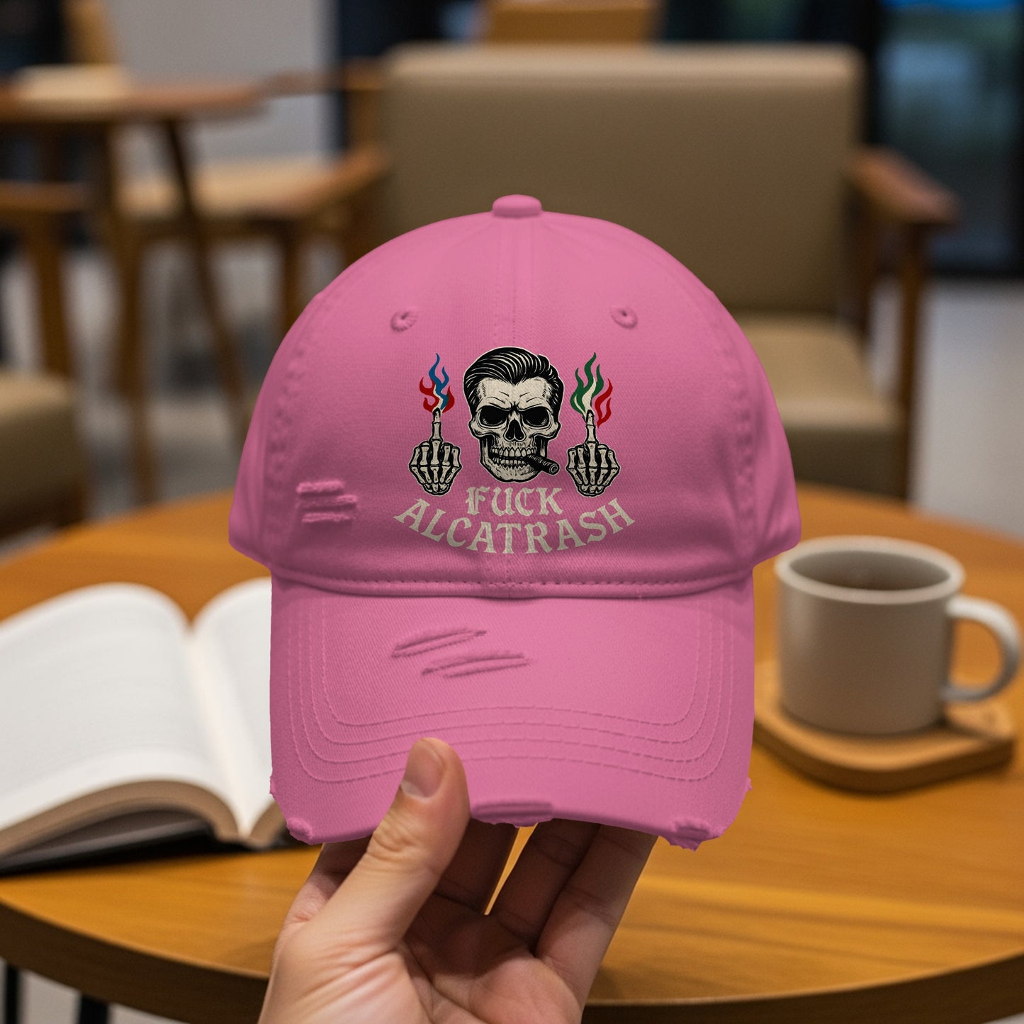 Pink Cool Graphic Embroidered Baseball Cap product type