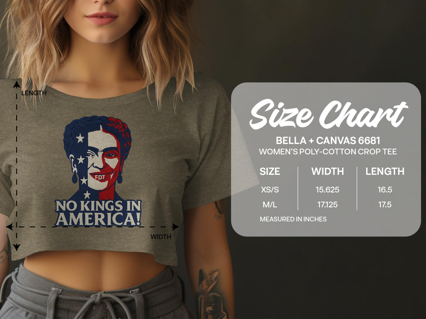 No Kings In America Women's Crop Tee product