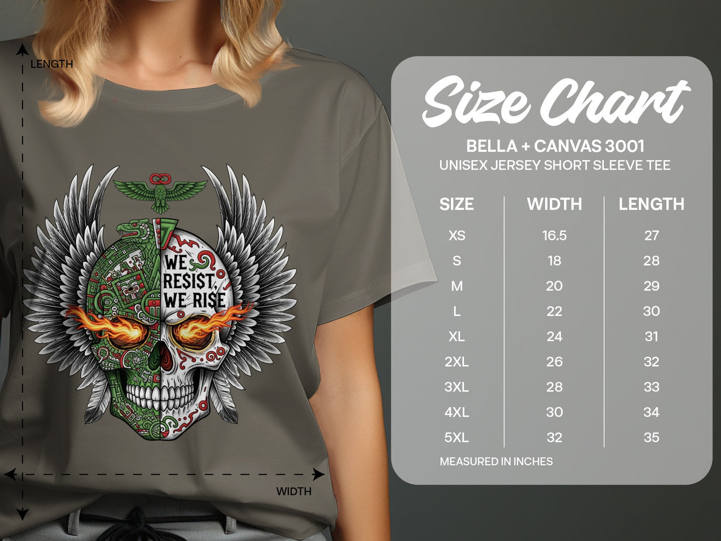 We Resist We Rise Skull Graphic Tee Shirt product type