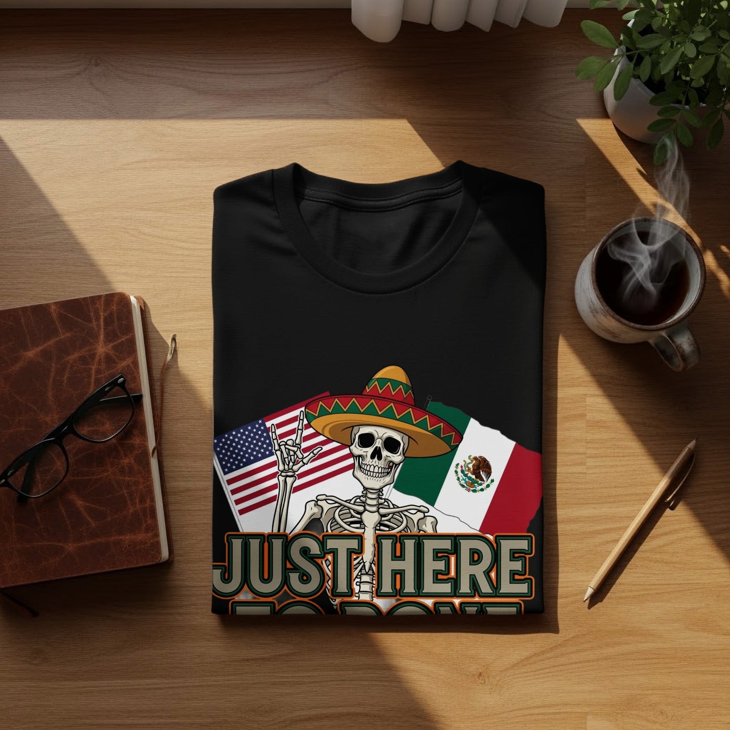 Just Here For The Food Skeleton Graphic Tee product type