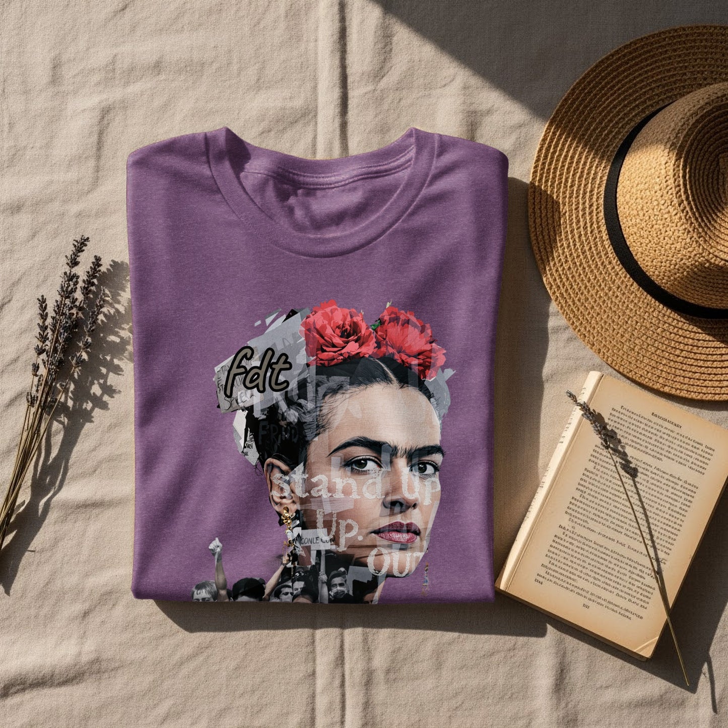 Women's Graphic Tee with Artistic Face Print product