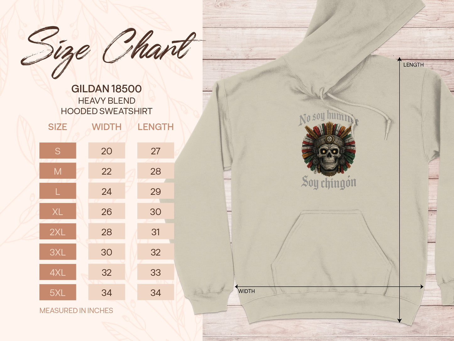 Unique Soy Chingon Skull Design Hooded Sweatshirt Product
