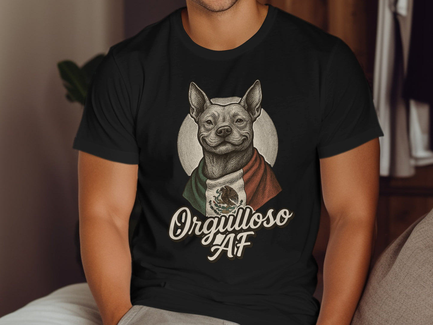 Orgulloso AF Unique Patriotic Dog Graphic T-Shirt product type