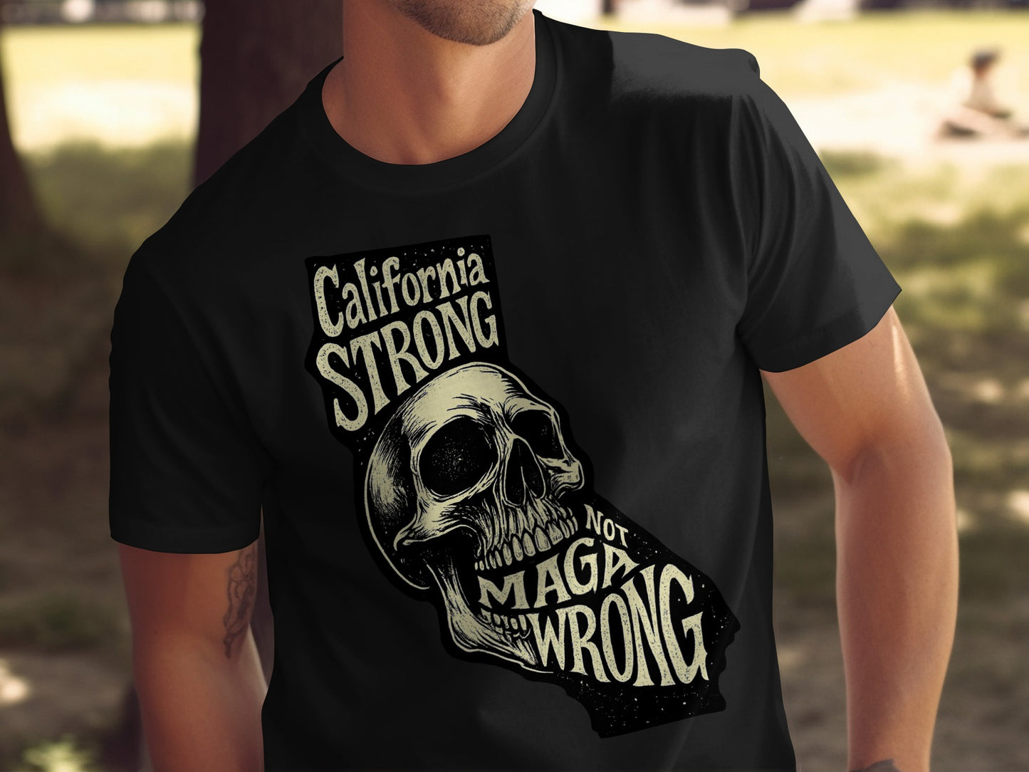 California Strong Not Maga Wrong Skull Design product type