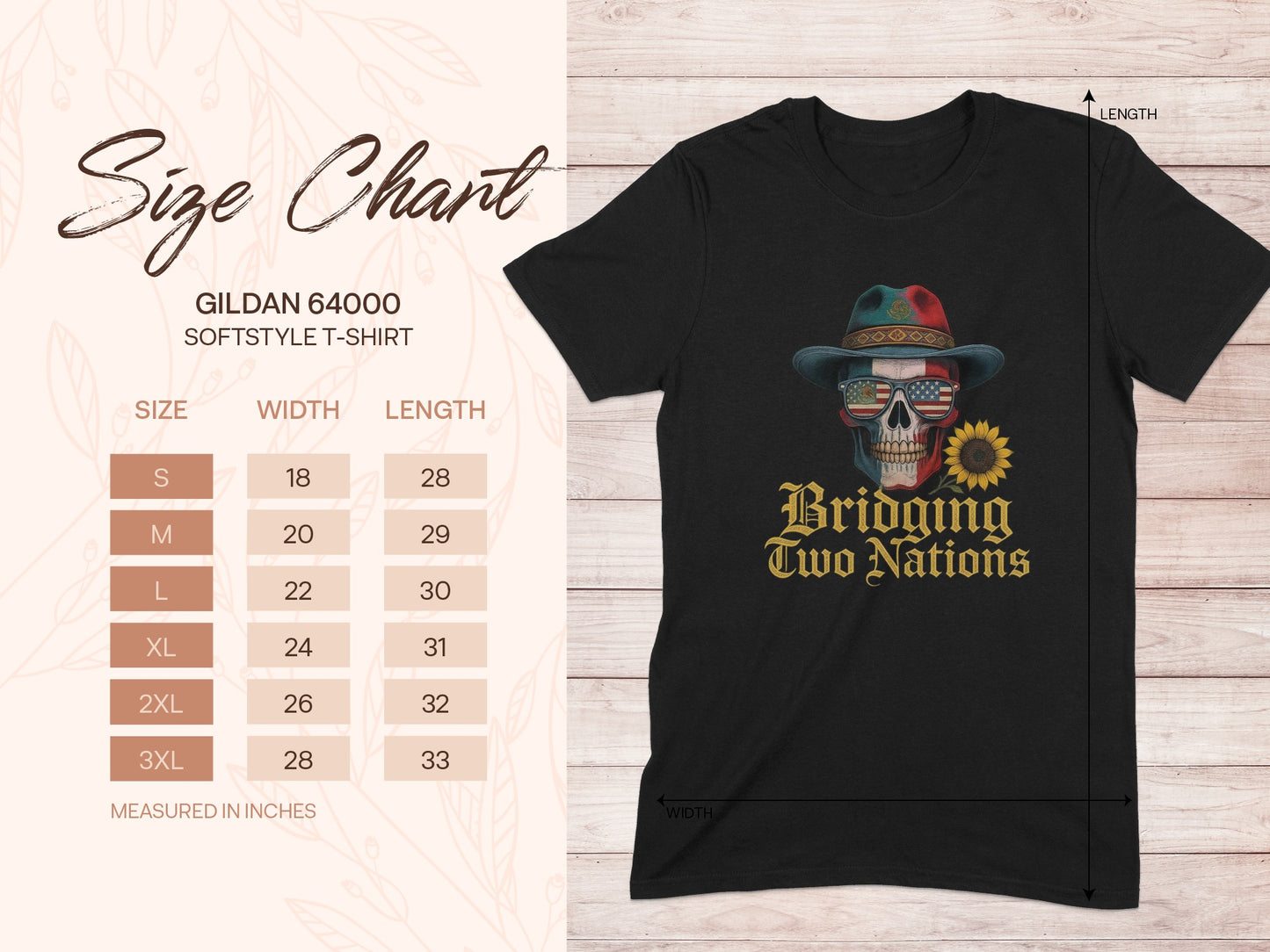 Bridging Two Nations Skull T-Shirt product type