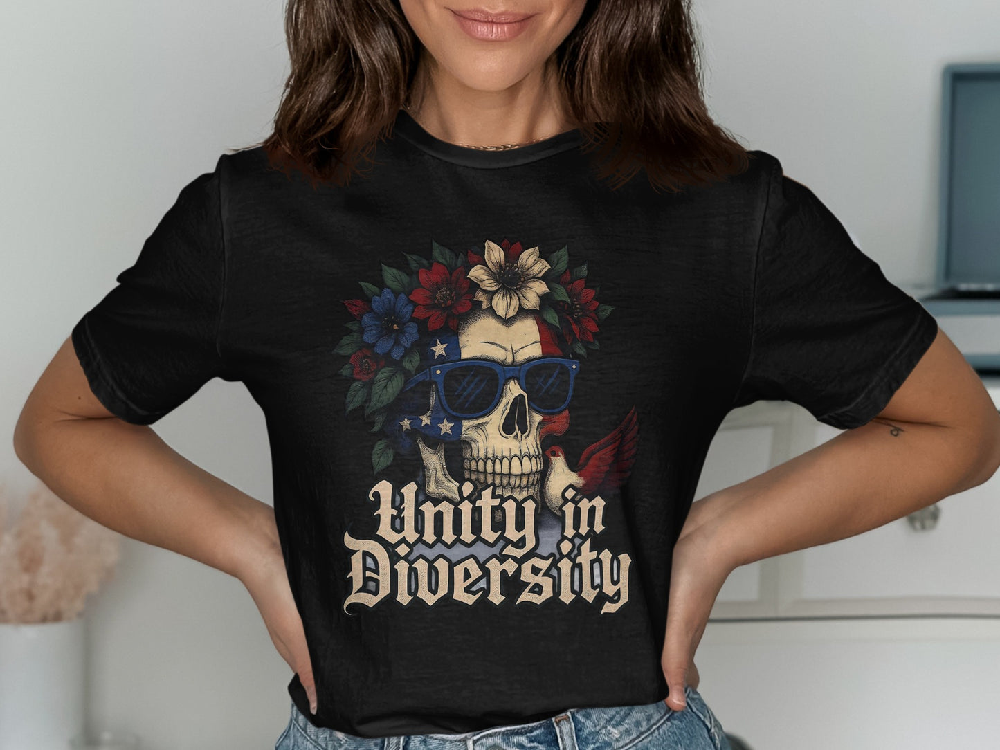 Unity in Diversity Skull Graphic Tee product type