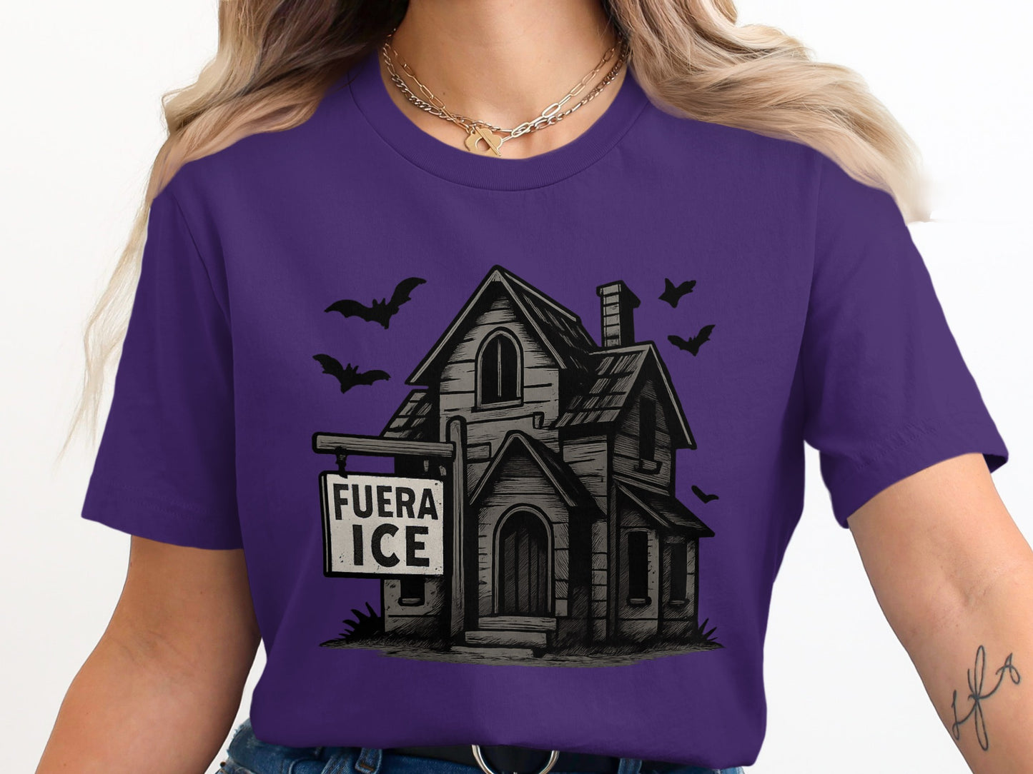 Haunted House Graphic Tee for Halloween product type