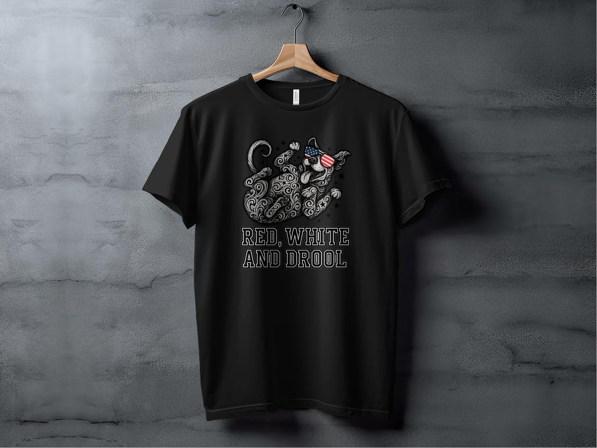 Red White and Drool Printed Tee Shirt product type