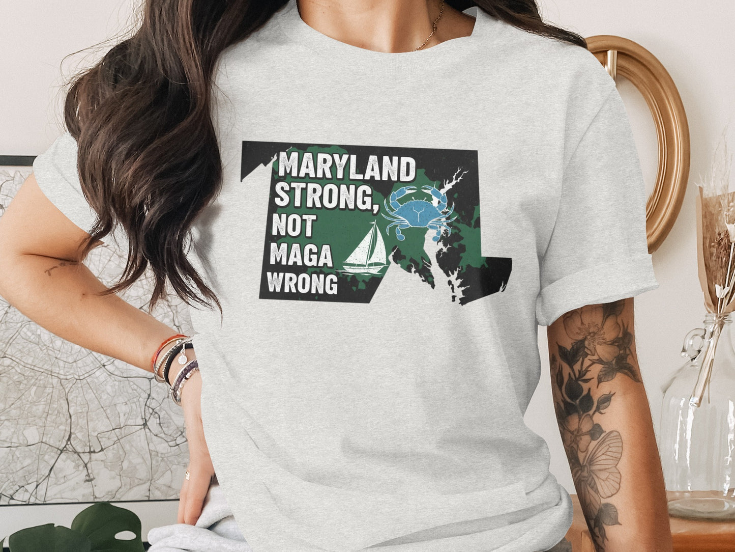Maryland Strong Not MAGA Wrong T-shirt product