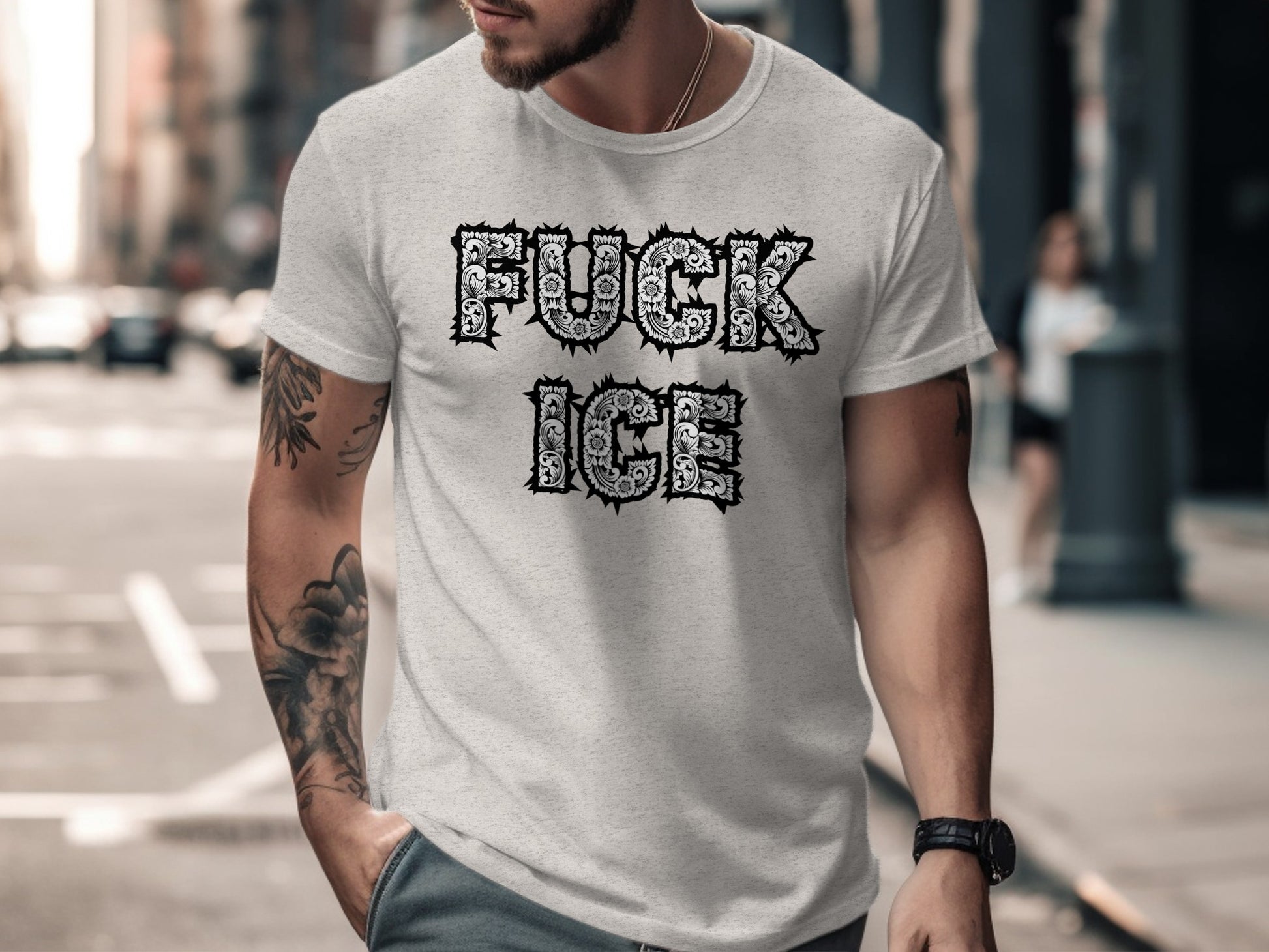 Bold Statement Fuck Ice Graphic T-Shirt product