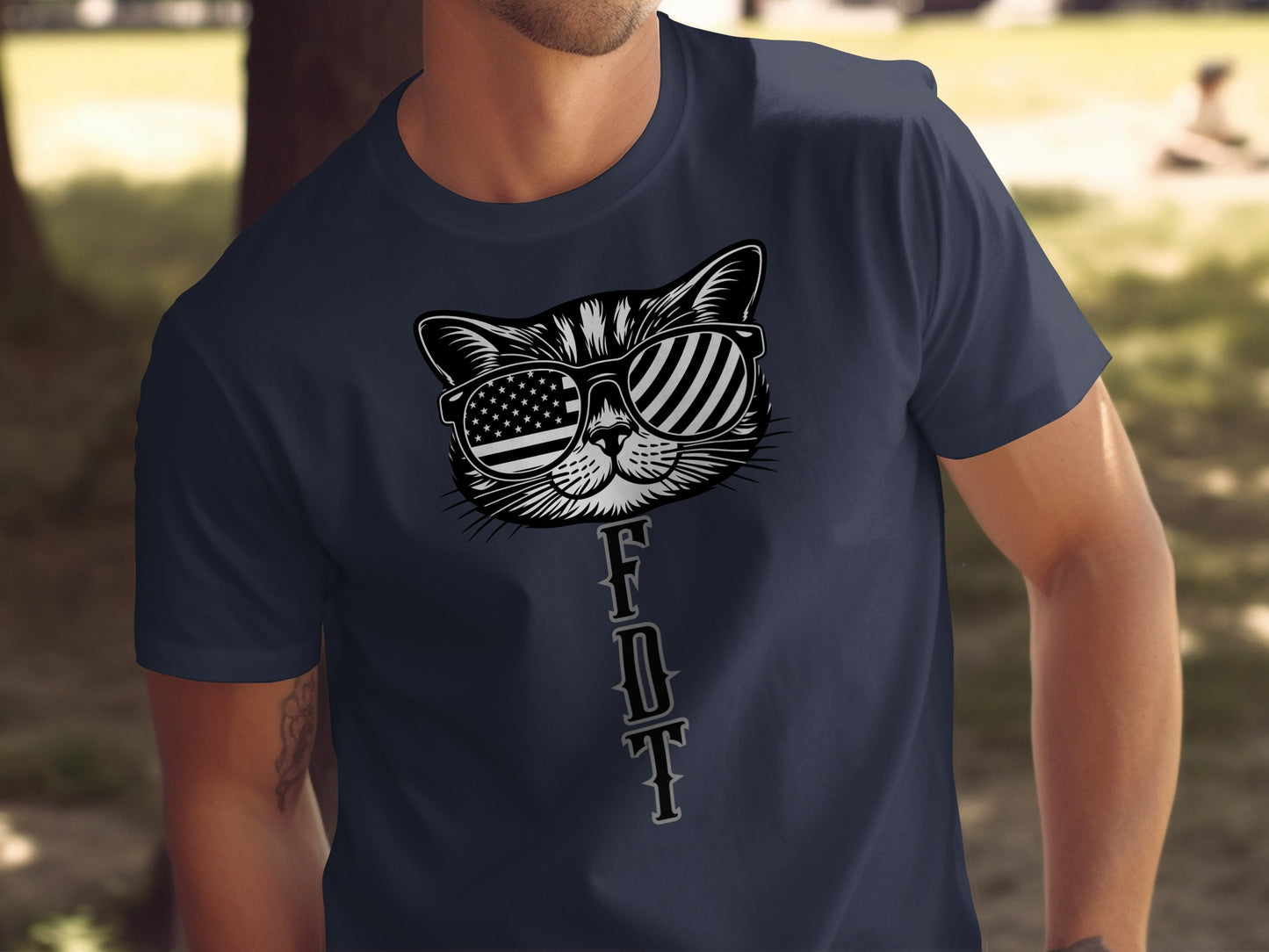 Cat with Sunglasses FDT Printed Top T-shirt product type
