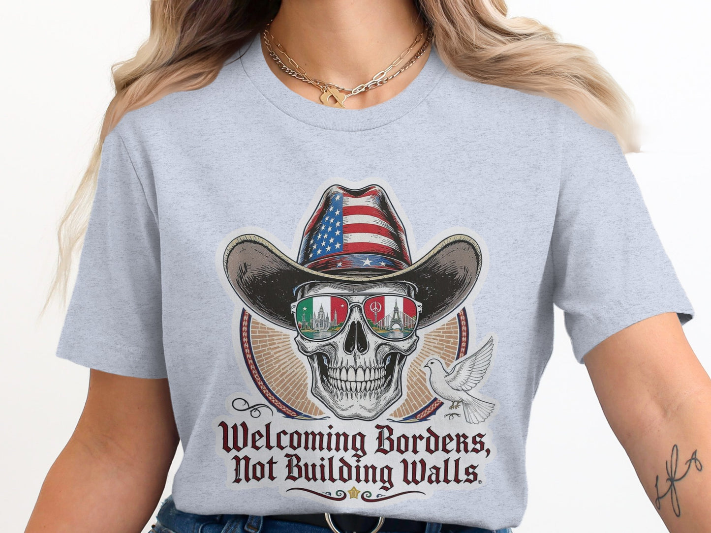 Welcoming Borders Not Building Walls T-shirt product type
