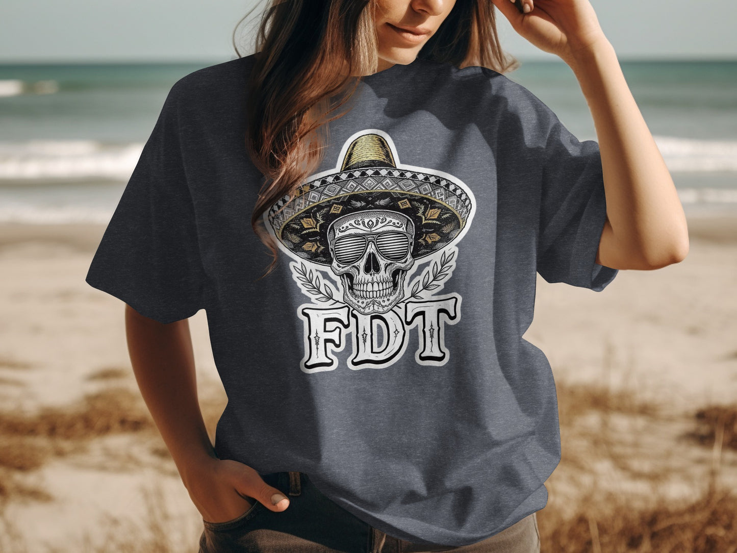 Skull with Sombrero and FDT Graphic Tee product
