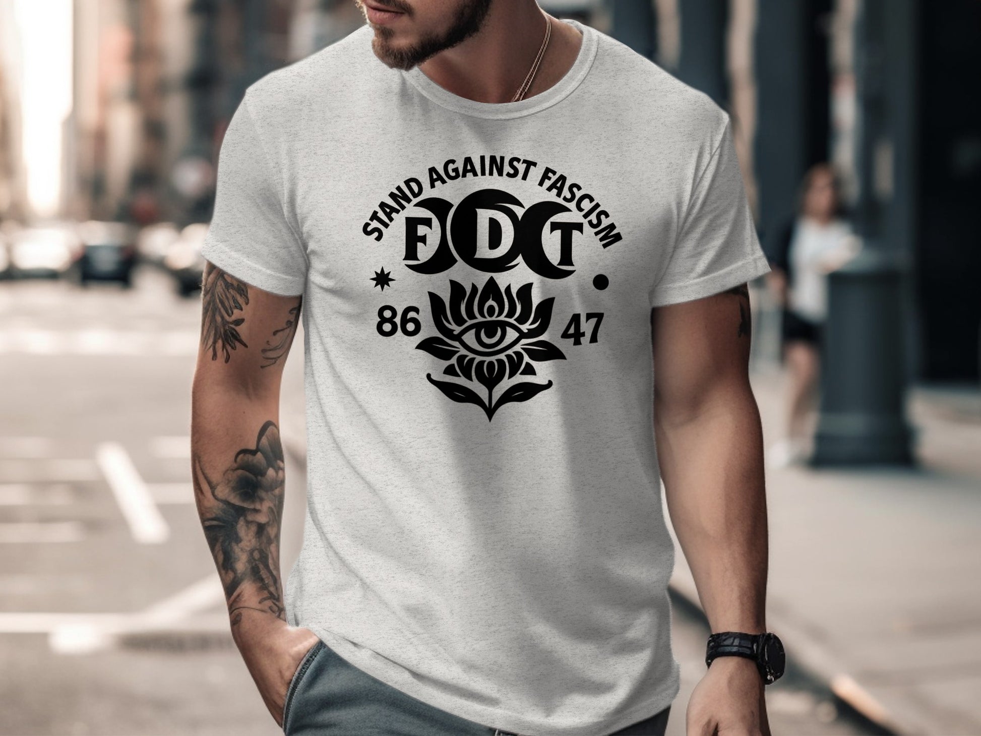 Stand Against Fascism 86 47 Print Graphic T-Shirt