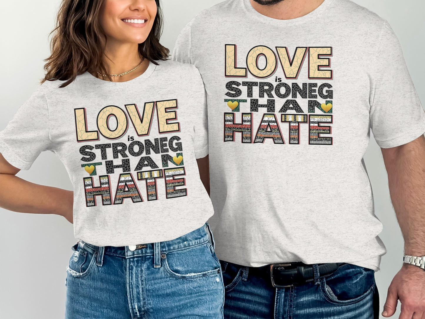 Love is Stronger Than Hate Graphic T-shirt product type