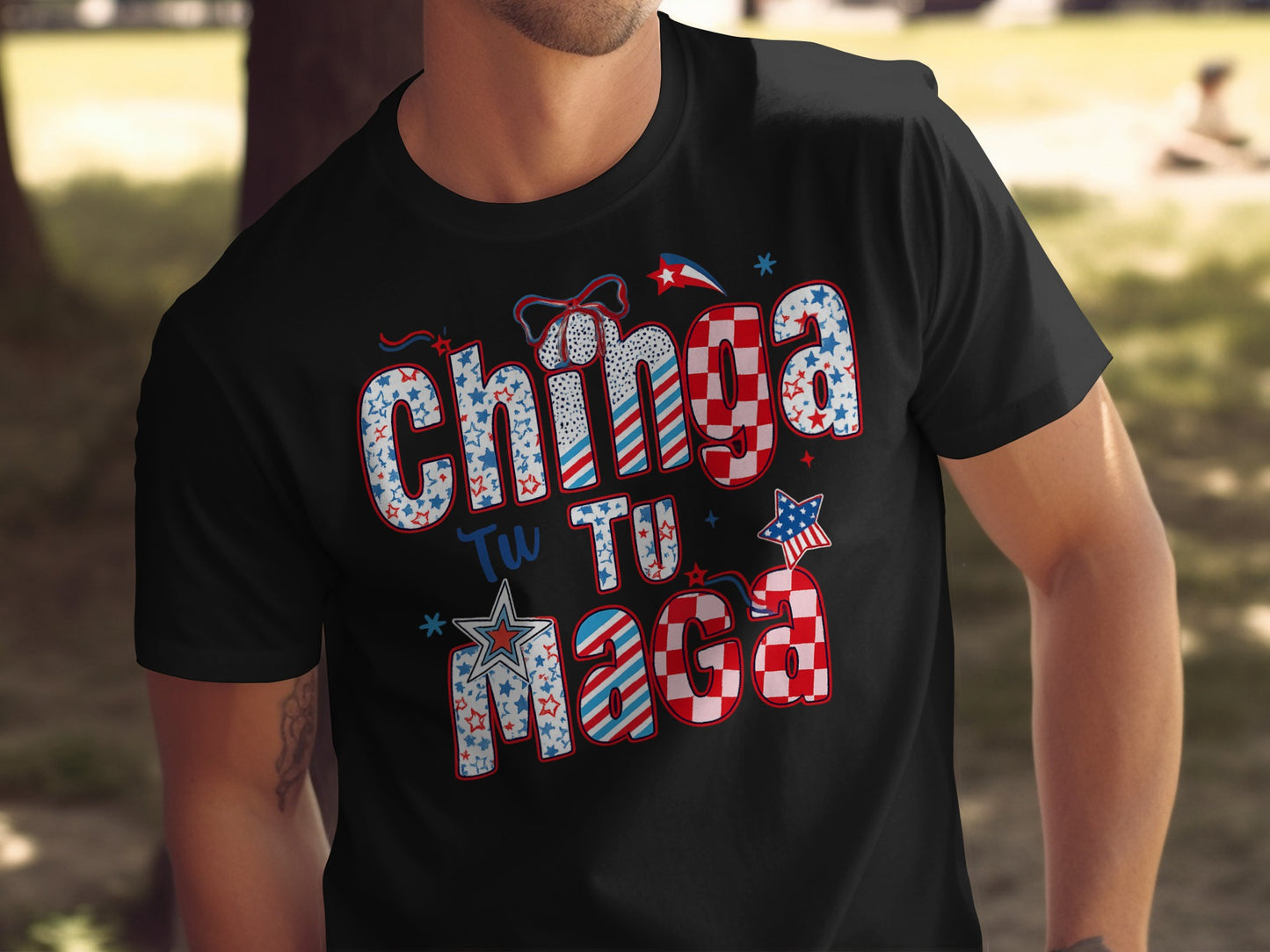 Chinga Tu Maga Patriotic Themed Graphic T-shirt Product