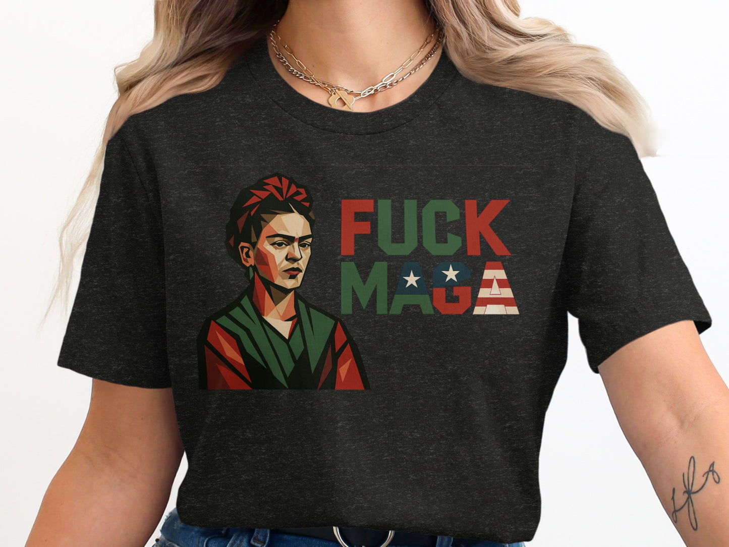 Fuck Maga Design Artistic Printed T-shirt product