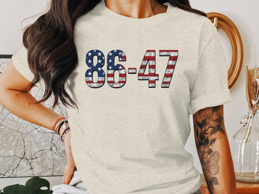 86-47 Patriotic American Flag Themed T-shirt product type