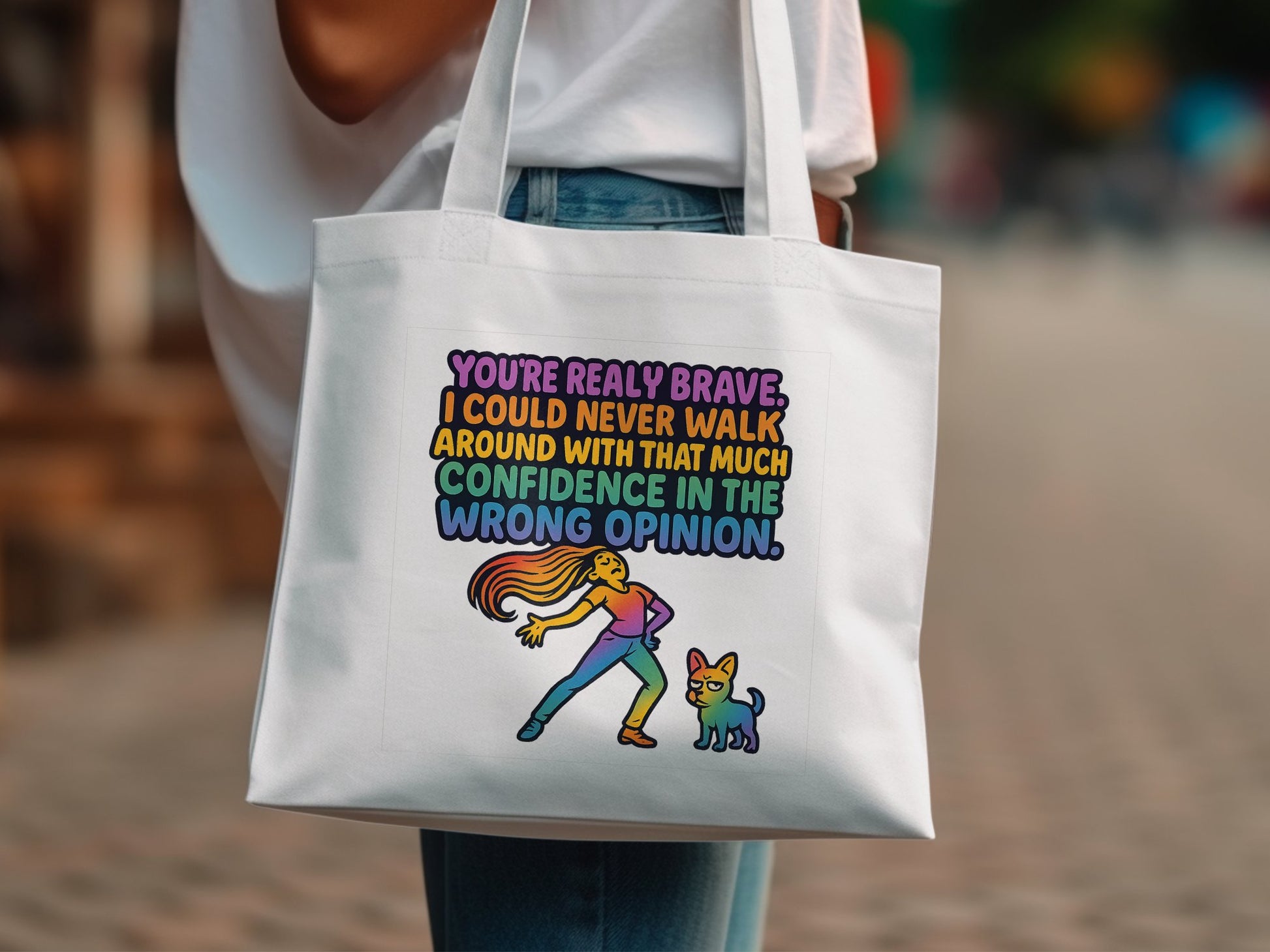 Confidence Bravery Stylish Tote Bag Product Type