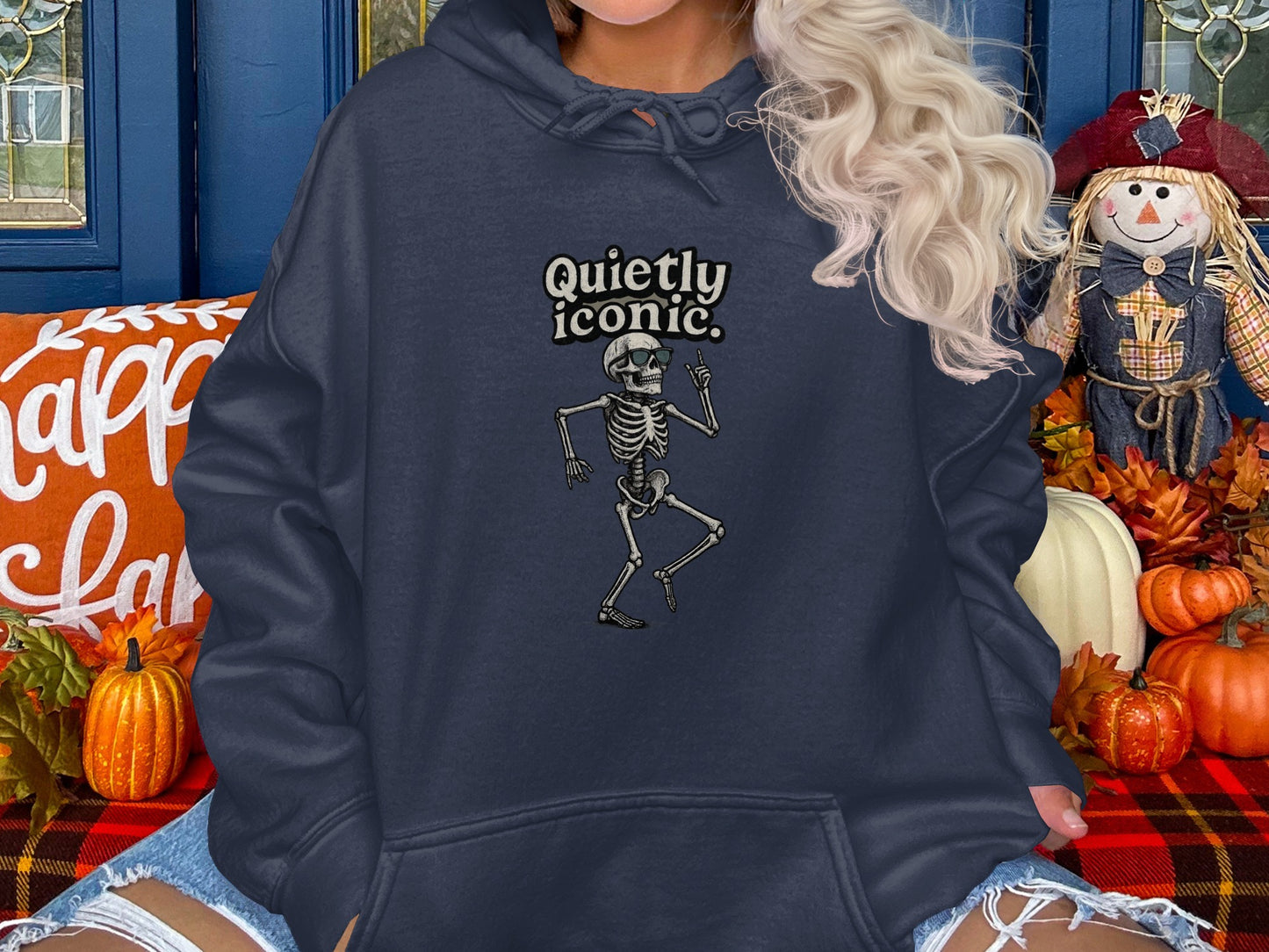 Quietly Iconic Skeleton Black Hoodie Sweatshirt product