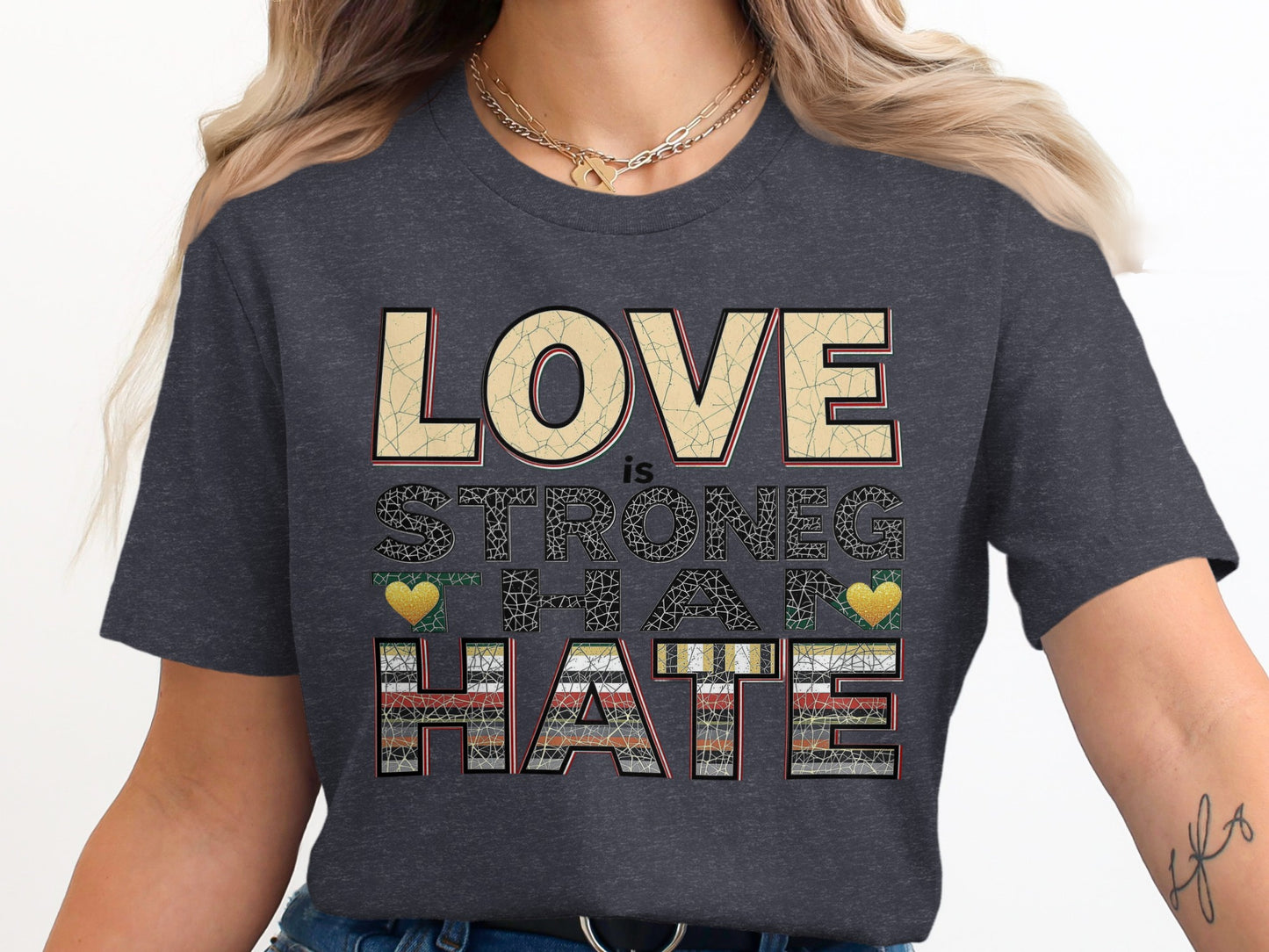 Love Is Stronger Than Hate Graphic Tee product type